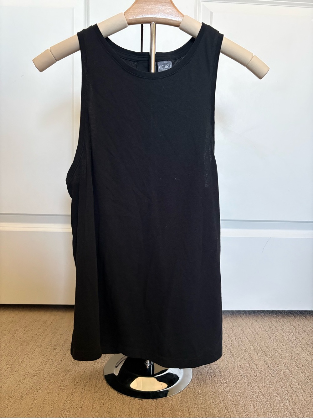 Victoria's Secret Black Scoop Neck Muscle Tank